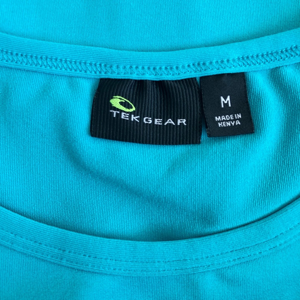 Tek Gear Athletic Tank Top Turquoise Sleeveless M - Picture 5 of 6